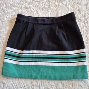 Janie and Jack girls size 5 black green, white pull on shirt vguc minor fade